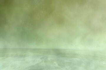 Wall Mural - a grungy fog background. volumetric clouds. A serene and abstract landscape featuring soft green hues and a misty atmosphere, creating a tranquil 