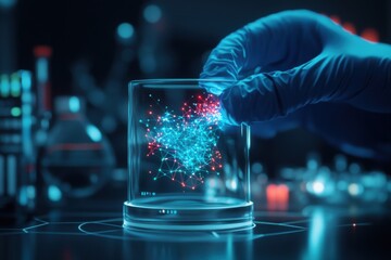 taxonomy with a biochemistry hologram, illustrating the evolution of biology.