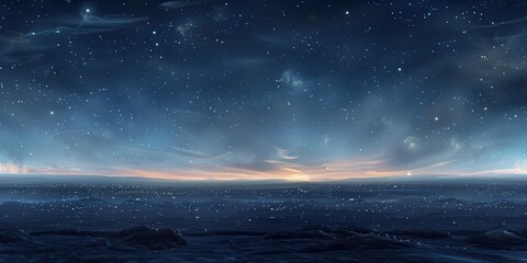Wall Mural - Seamless Space. Deep Star Field Background in the Evening Sky