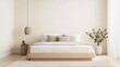 © Photo18@desing - Minimalist bedroom with a simple bed frame and minimal decor, modern design, clean and airy
