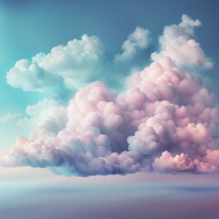 Poster - beautiful cloud puff background