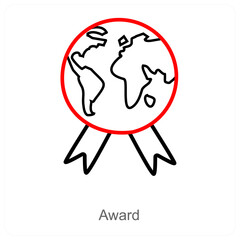 Wall Mural - Award and global icon concept