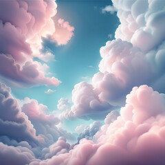 Poster - beautiful cloud puff background