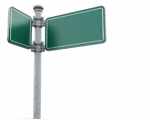 Street Sign Isolated. Blank Road Sign on Empty Background