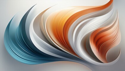 Wall Mural - abstract orange wave background