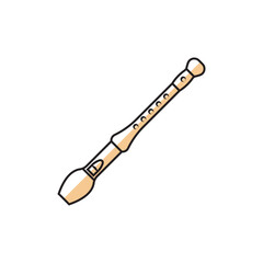 Poster - flute illustration icon