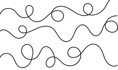 Wall Mural - wavy line pattern with curvy abstract squiggles in a psychedelic wiggle design. vector illustration.