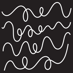 Wall Mural - wavy line pattern with curvy abstract squiggles in a psychedelic wiggle design. vector illustration.