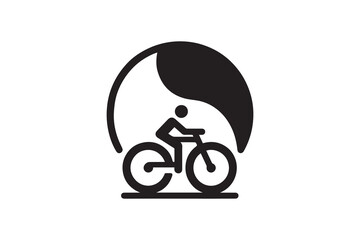 Cycling, road cyclist rides bike isolated vector silhouette