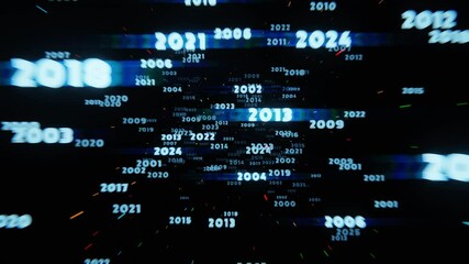 Poster - Glowing Timeline of 2025 with Months on a Dark Background Representing Future Planning and Events
