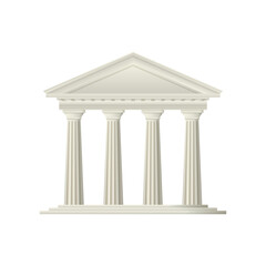 Wall Mural - Classical temple facade vector illustration