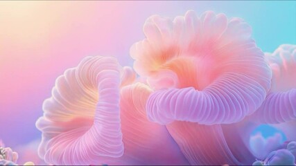 Wall Mural - A beautiful pink flower with a purple center 4K motion