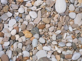 Small stones at the beach