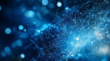 Leinwandbilder - Molecular background with DNA. Network concept with connecting points. Abstract particles. Big data visualization. Sound wave. 3D rendering.