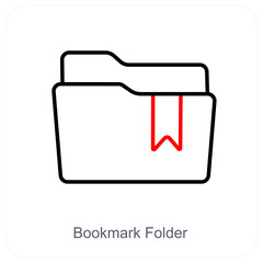 Bookmark Folder and Folder icon concept