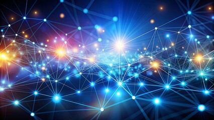An abstract background of illuminated lights representing technology and communication, technology, communication