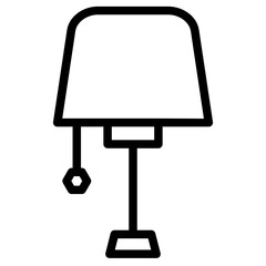 Poster - Interior Lamp Light Line Icon