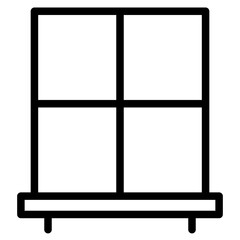 Poster - Interior Window View Line Icon