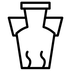 Sticker - Vase Decor Room Line Icon