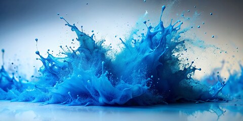 Wall Mural - Abstract blurry background with a splash of blue paint , abstract, background, blur, blurred, blue, color, vibrant
