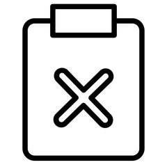 Sticker - Cross Delete Money Line Icon