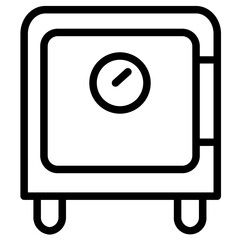 Sticker - Deposit Money Safe Line Icon