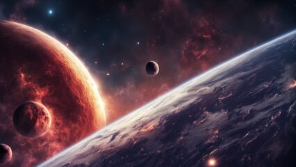 Wall Mural - planet in space