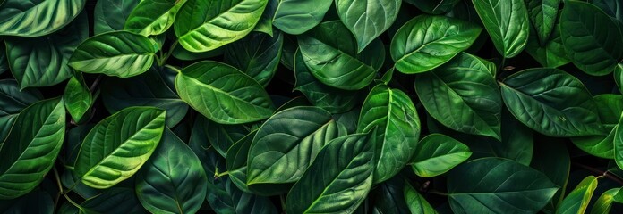 Canvas Print - Green Leaves Texture