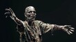 © Simon - Scary zombie on black background. Undead, creepy monster. Halloween and horror concept.
