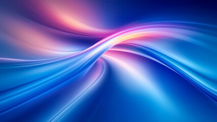 Wall Mural - Abstract blue background with blurred speed lines, light pink and purple gradient, futuristic design style,