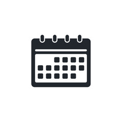 Leinwandbilder - Calendar icon symbol template for graphic and web design collection logo vector illustration