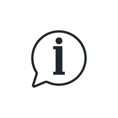 Fototapete - Info icon. Information symbol template for graphic and web design collection logo vector illustration