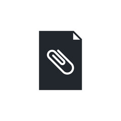 Poster - Paperclip in Document icon symbol template for graphic and web design collection logo vector illustration