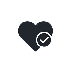 Poster - Favorite icon. Heart symbol template for graphic and web design collection logo vector illustration