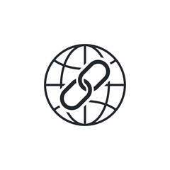 Poster - Hyperlink icon symbol template for graphic and web design collection logo vector illustration