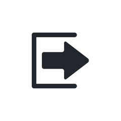 Aufkleber - Logout icon symbol template for graphic and web design collection logo vector illustration