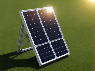 Solar panels on grasslands, clean energy, environmental protection, carbon neutrality