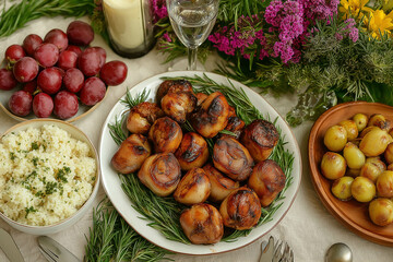 Canvas Print - Istra Food, Served On A Table