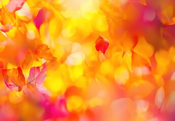 Wall Mural - Abstract Autumn Leaves in Motion Generative AI