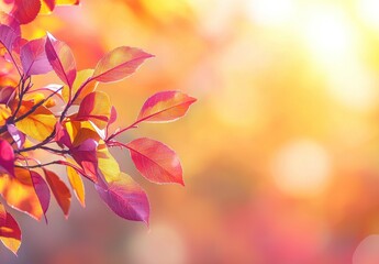 Wall Mural - Abstract Autumn Leaves in Motion Generative AI