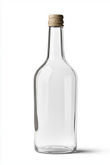 Wall Mural - a glass bottle with screw cap on white background