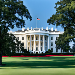 Wall Mural - White House, background image of the US presidential election, well-known tourist attractions