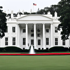 Wall Mural - White House, background image of the US presidential election, well-known tourist attractions