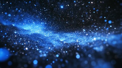 Wall Mural - deep space background with many stars and blue fog creating a feeling of the infinity of the univers
