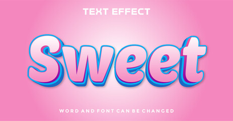 Wall Mural - Sweet  editable text effect