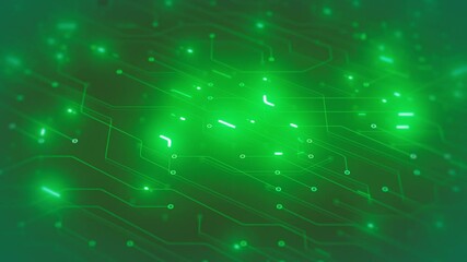 Wall Mural - computer motherboard chipset background/ animation of an abstract technology background with electro