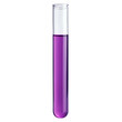 © Jenjira - Close-up of a test tube filled with purple liquid, isolated on transparent background. Perfect for scientific, educational, or laboratory-themed projects.