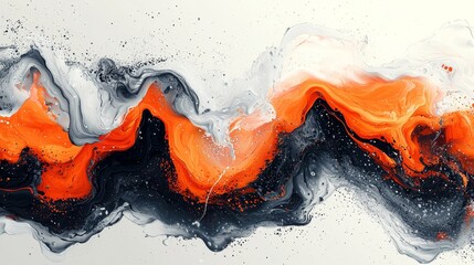 Leinwandbilder - A gradient trendy fluid ink painting colorful on canvas texture background wallpaper, a wave colorful painting on an abstract background, a gradient trendy mesh background,