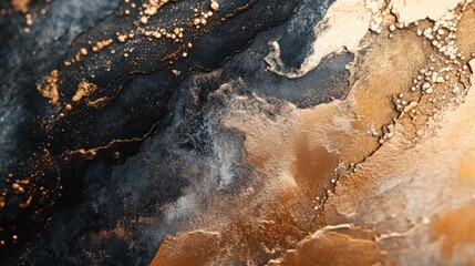 Aufkleber - A close-up of an abstract texture with a mix of metallic and matte finishes, showcasing a blend of shimmering and flat surfaces.
