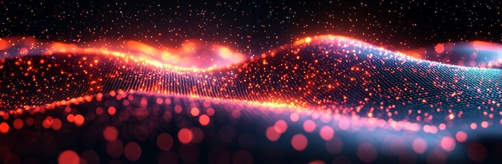 Leinwandbilder - You will discover an abstract scifi tunnel filled with dynamic light beams and a captivating cosmic ambience